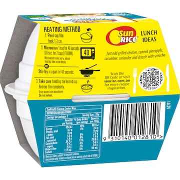 Sunrice Coconut Rice Cups 125g x 2 pack