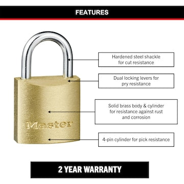 Master Lock Brass Pad 30mm 2 pack