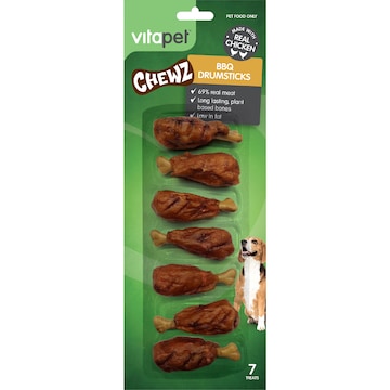 Vita Pet Chewz BBQ Drumsticks Dog Treats 7 pack