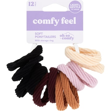 Oh So Comfy Soft Ponytailers Hair Bands 12 pack