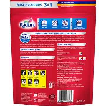 Radiant Laundry Capsules 3 In 1 Mixed Colour 45 pack