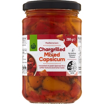 Woolworths Chargrilled Capsicum 280g