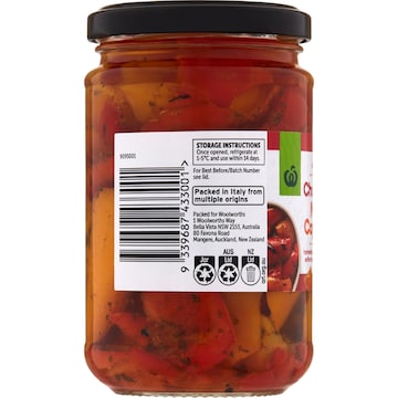 Woolworths Chargrilled Capsicum 280g