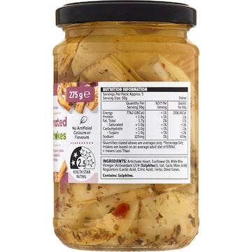 Woolworths Marinated Artichokes 275g