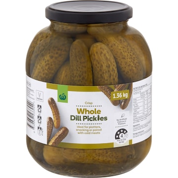 Woolworths Whole Dill Pickles 1.36kg