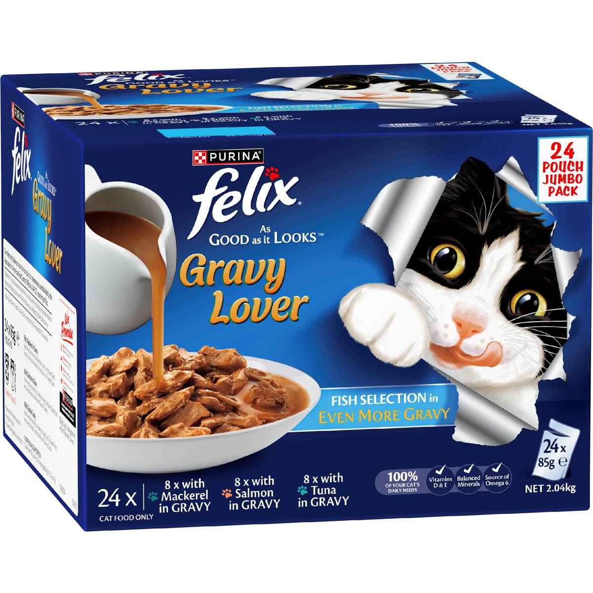 Purina Gravy Lover Fish Selection Wet Cat Food 85g x 24 pack