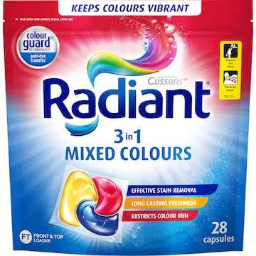 Radiant Mixed Colour Laundry Capsules 28 pack