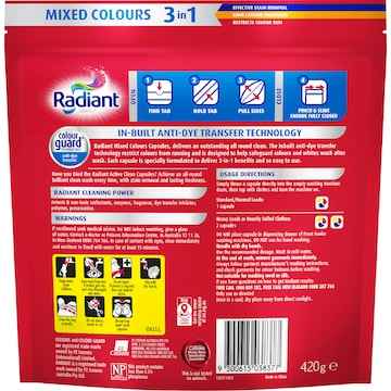 Radiant Mixed Colour Laundry Capsules 28 pack