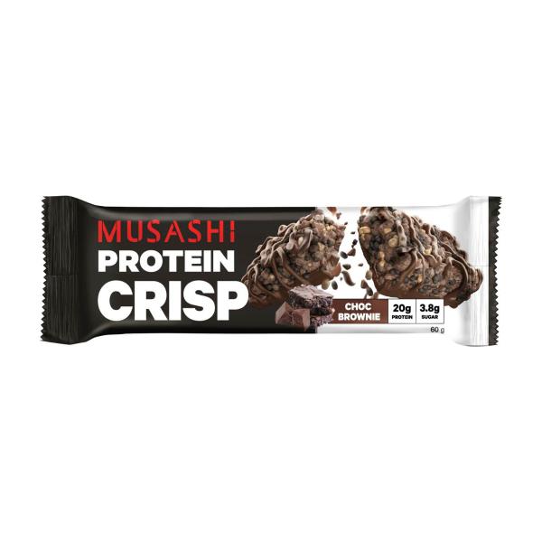 MUSASHI PROTEIN CRISP CHOC BROWNIE 60G