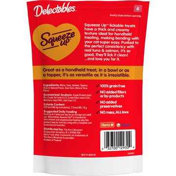 Delectables Squeeze Up Lickable Cat Treats Tuna & Salmon 4 pack