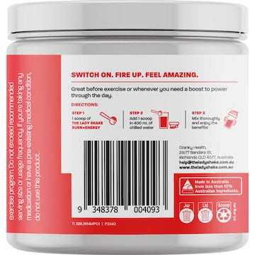The Lady Shake Burn & Energy Powder Mango Passionfruit 160g