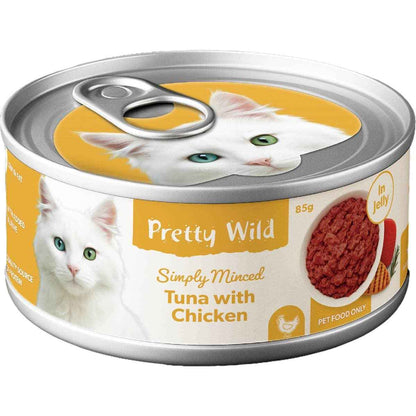 Pretty Wild Simply Minced Wet Cat Food Chicken & Tuna 85g