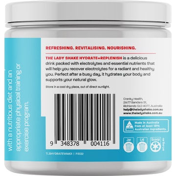 The Lady Shake Hydrate + Coconut Collagen Supplement Watermelon 125g
