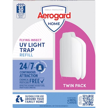 Aerogard Home UV Flying Insect Light Trap Refill 2 pack