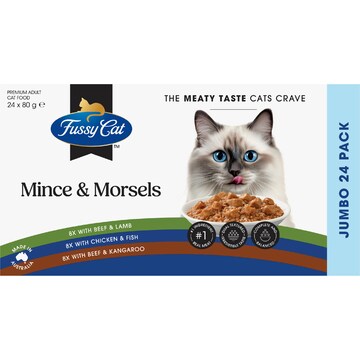 Fussy Cat Mince & Morsels Mixed Collection Wet Cat Food 80g x 24 pack