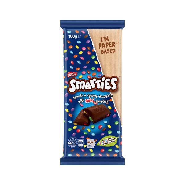 SMARTIES MILK CHOCOLATE BLOCK:.:180 GRAM