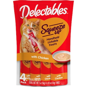 Delectables Squeeze Up Lickable Cat Treats Chicken 14g x 4 pack