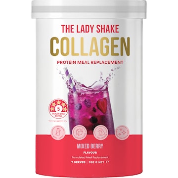 The Lady Shake High Protein Collagen Meal Replacement Mixed Berry 392g