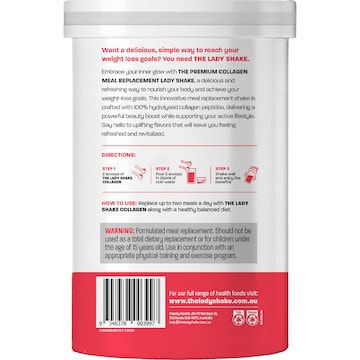 The Lady Shake High Protein Collagen Meal Replacement Mixed Berry 392g