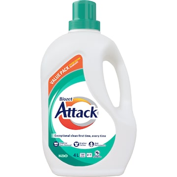 Biozet Attack Attack Laundry Liquid Detergent 4L