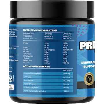 Famous Nutrition Pre Workout Grape Caffeine Free 275g