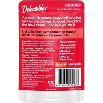 Delectables Lickable Cat Treats Bisque Tuna & Chicken 40g