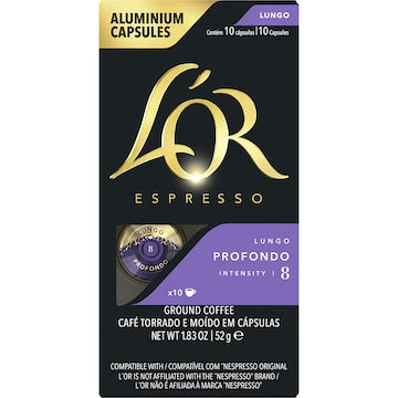 L'Or Espresso Lungo Profondo Intensity 8 Coffee Pods 10 pack