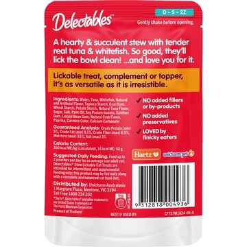 Delectables Lickable Stew Cat Treats Tuna & Whitefish 40g