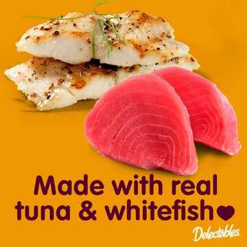 Delectables Lickable Stew Cat Treats Tuna & Whitefish 40g