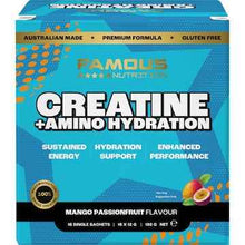 Famous Nutrition Creatine + Amino Hydrate Energy Mango Passion 192g