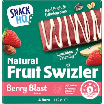 Snack HQ Natural Fruit Swizler Berry Blast 4 pack