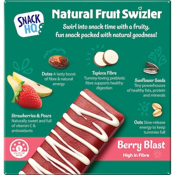 Snack HQ Natural Fruit Swizler Berry Blast 4 pack