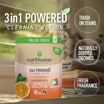 Earthwise Laundry Capsules Orange & Eucalyptus 50 pack