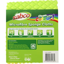 Sabco Microfibre Sponge Cloths Assorted 2 pack