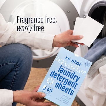 Restor Sensitive Pre-Measured Laundry Detergent Sheets 60 pack