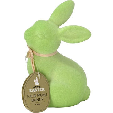 Easter Faux Moss Bunny Decoration Green each