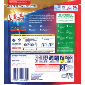 Dynamo Professional Oxi Laundry Detergent Discs 48 pack