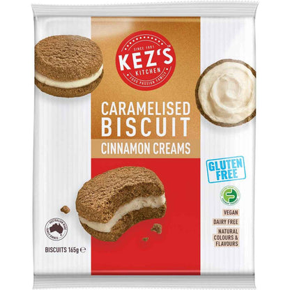 Kez's Kitchen Caramelised Biscuit Cinnamon Creams 165g