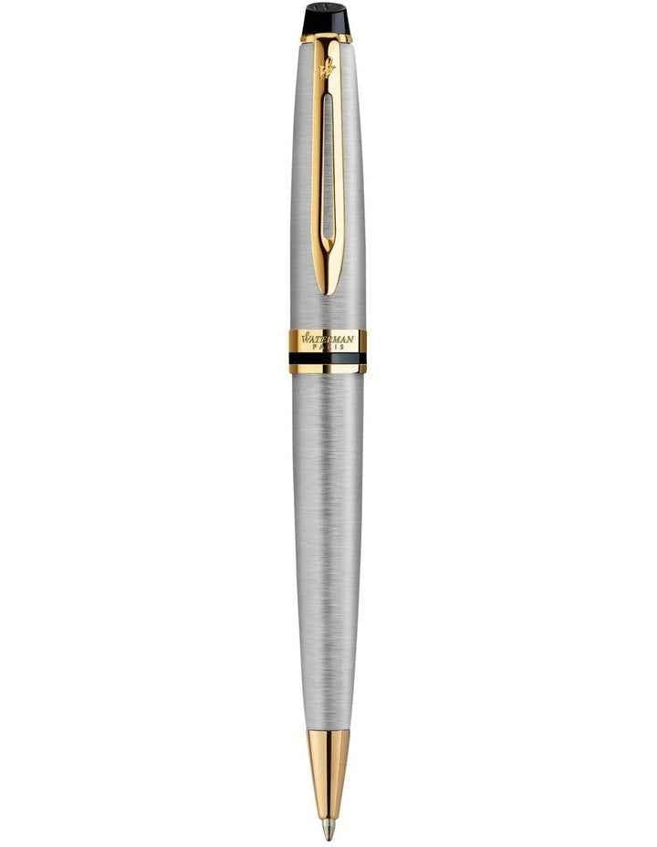 Expert Black Lacquer Chrome Trim Ball Pen in Silver