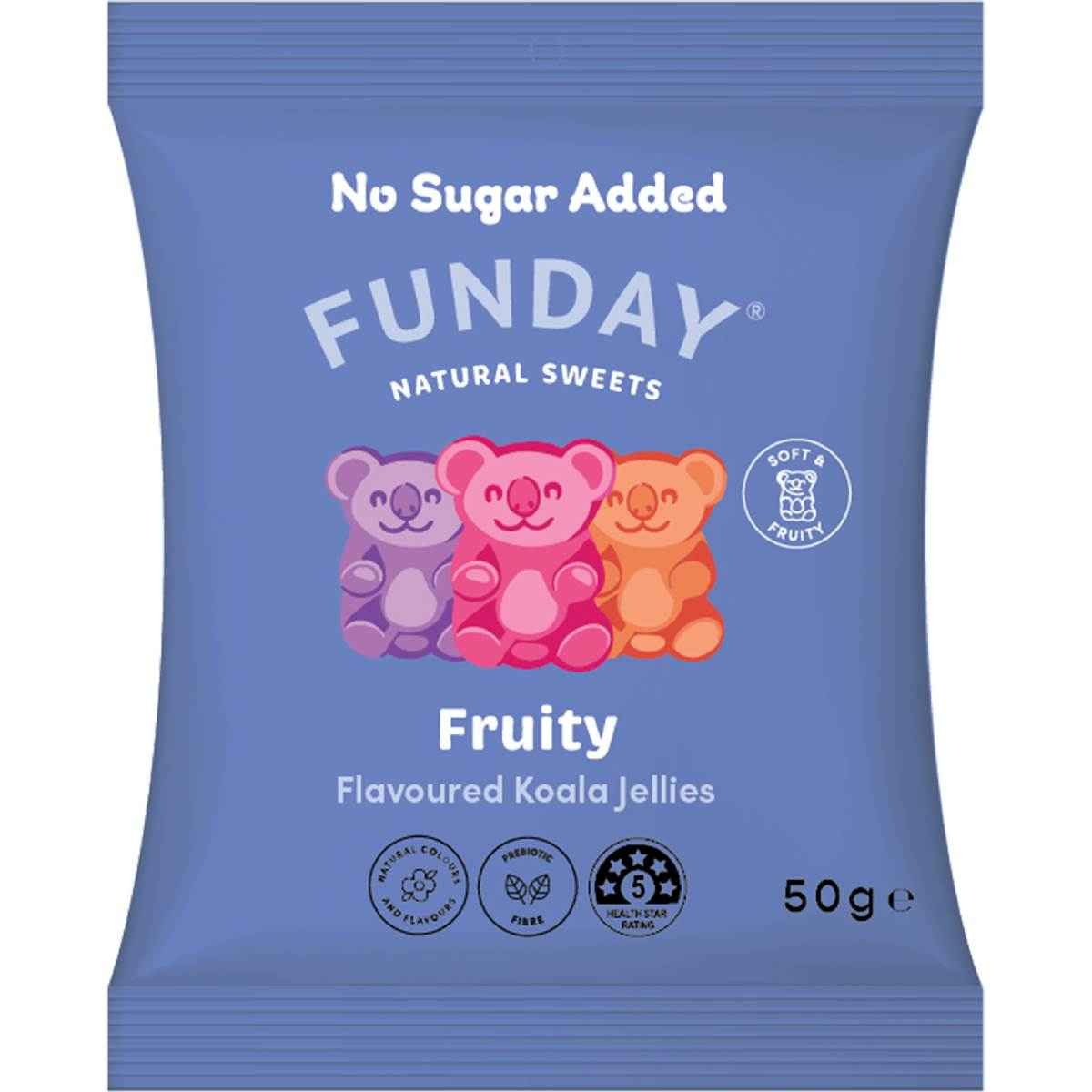 Funday Natural Sweets Fruity Flavoured Koala Jellies 50g
