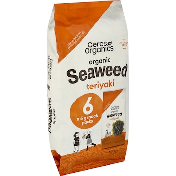Ceres Organics Seaweed Snack Teriyaki 5g x 6 pack