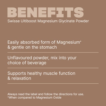 Swisse Ultiboost Magnesium Glycinate Powder 140g