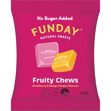 Funday Natural Sweets Fruity Chews 45g