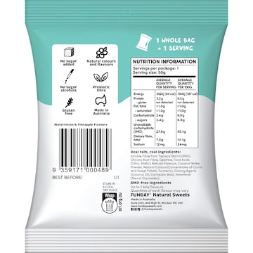 Funday X Raw C Fruity Coconut Water Gummies 50g