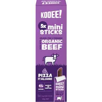 Kooee Mini Sticks Organic Beef Pizza Italiano 5 pack