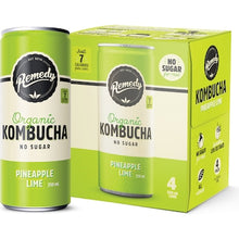 Remedy Pineapple Lime Kombucha 250mL x 4 pack