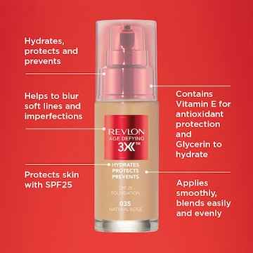 Revlon Age Defying 3X Foundation Natural Finish Soft Beige 30mL