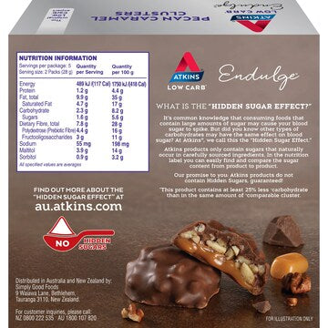 Atkins Endulge Pecan Caramel Clusters 10 pack