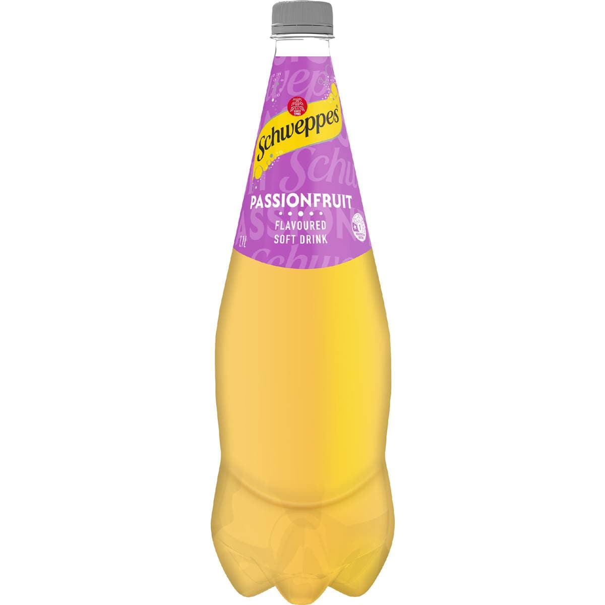 Schweppes Passionfruit Soft Drink Bottle 1.1L
