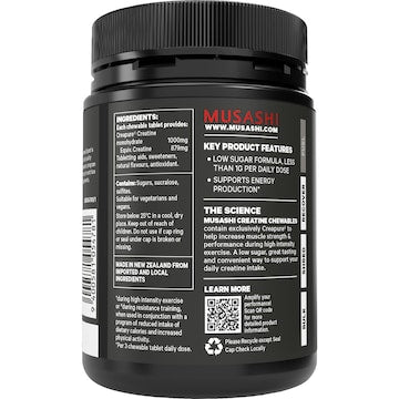 Musashi Creatine Chewable Tablets Berry Flavour 60 pack